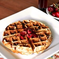 Dark Chocolate Cherry Waffles & A Giveaway!