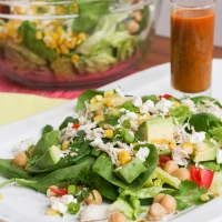 Healthy Chopped Salad with Jalapeño Lime Dressing
